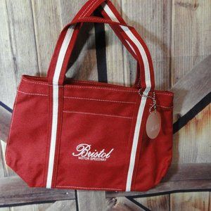 Bristol Motor Speedway, Mini canvas Red bag~NWOT~2 pockets~Nascar~